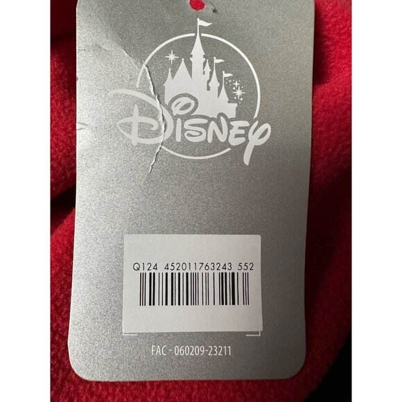 Disney Men’s Mickey Mouse Fleece Jacket XL Red Black Full Zip Graphic New - Picture 5 of 15